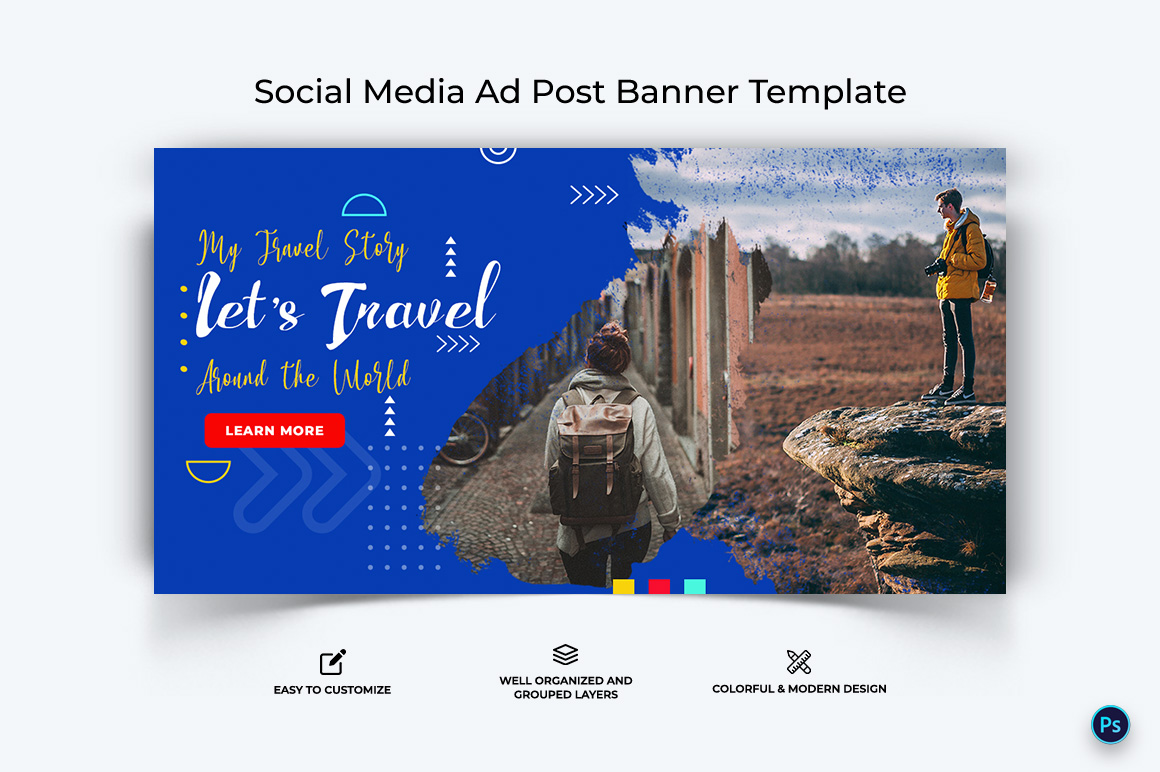 Travel Facebook Ad Banner Design Template-12