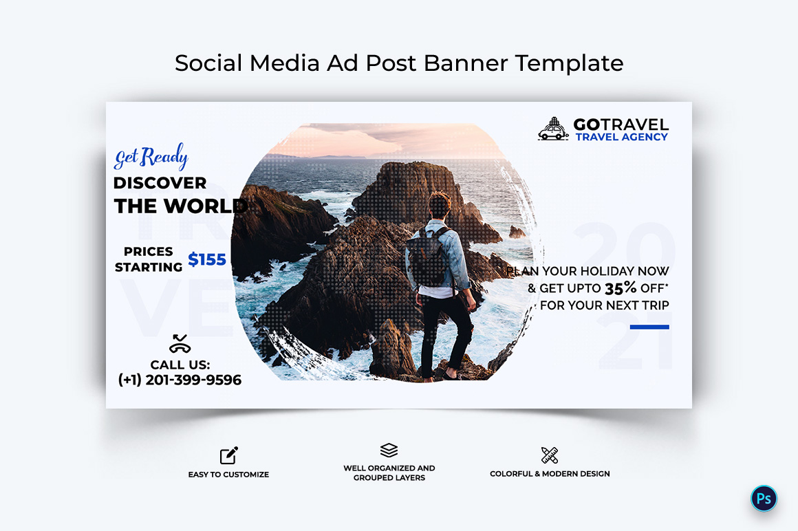 Travel Facebook Ad Banner Design Template-32