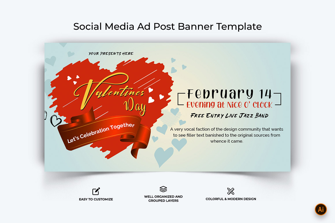 Valentines Day Facebook Ad Banner Design-05