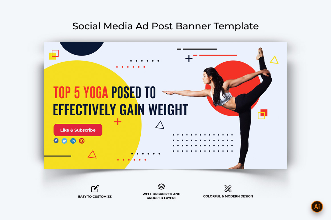 Yoga and Meditation Facebook Ad Banner Design-09