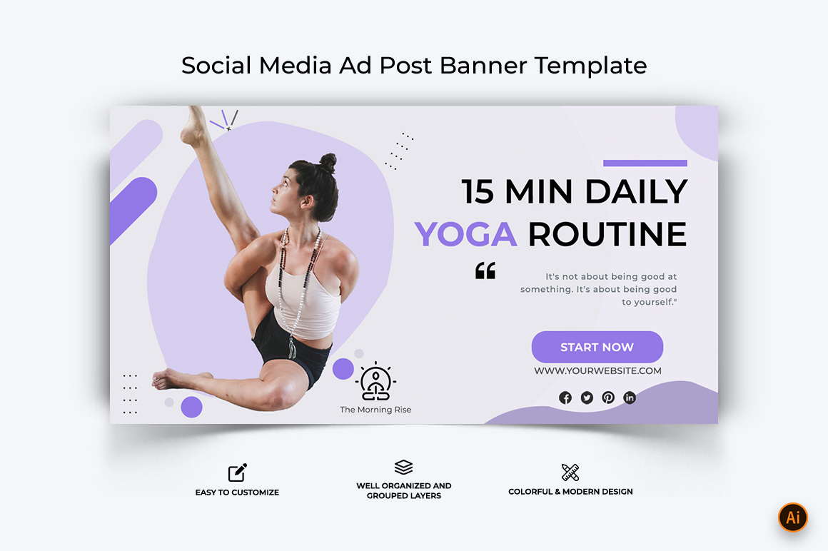 Yoga and Meditation Facebook Ad Banner Design-18