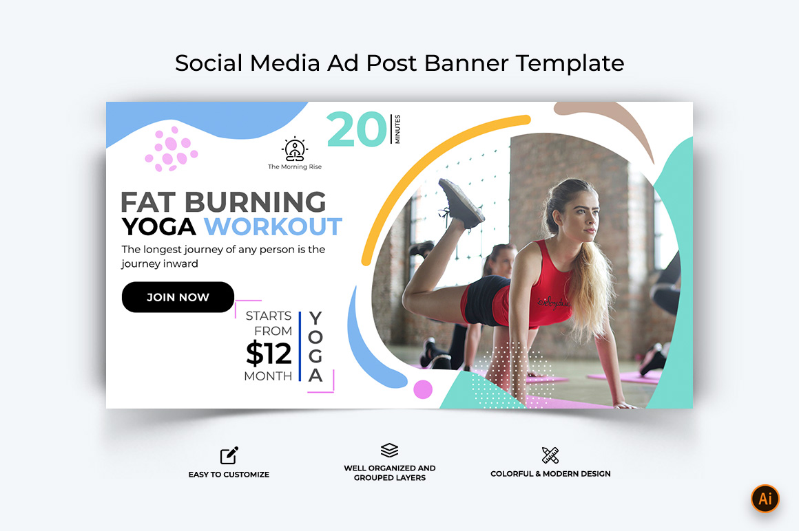 Yoga and Meditation Facebook Ad Banner Design-20