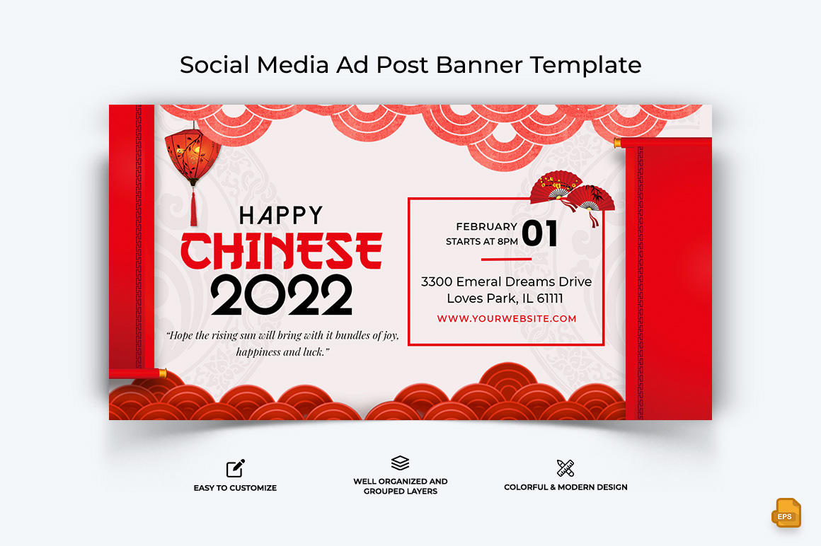 Chinese NewYear Facebook Ad Banner Design-015