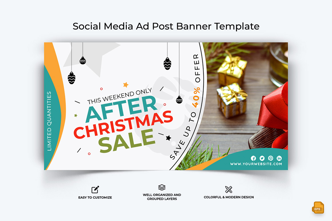 Christmas Sale Facebook Ad Banner Design-004