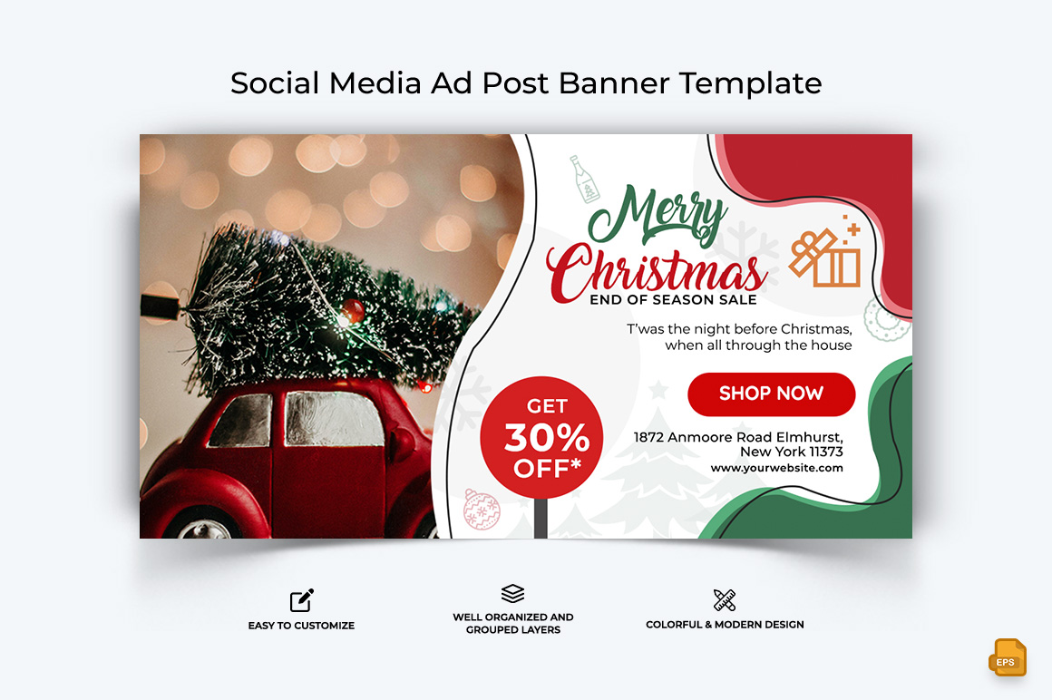 Christmas Sale Facebook Ad Banner Design-011