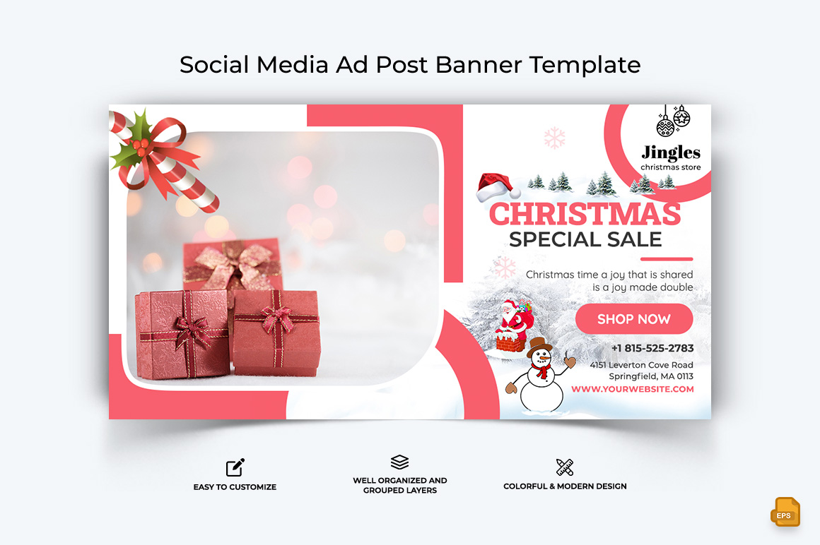 Christmas Sale Facebook Ad Banner Design-012