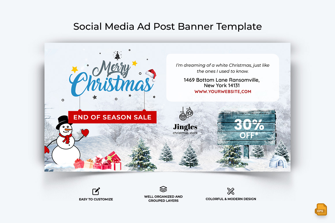 Christmas Sale Facebook Ad Banner Design-016