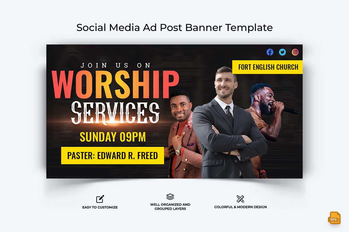 Church Speech Facebook Ad Banner Design-004