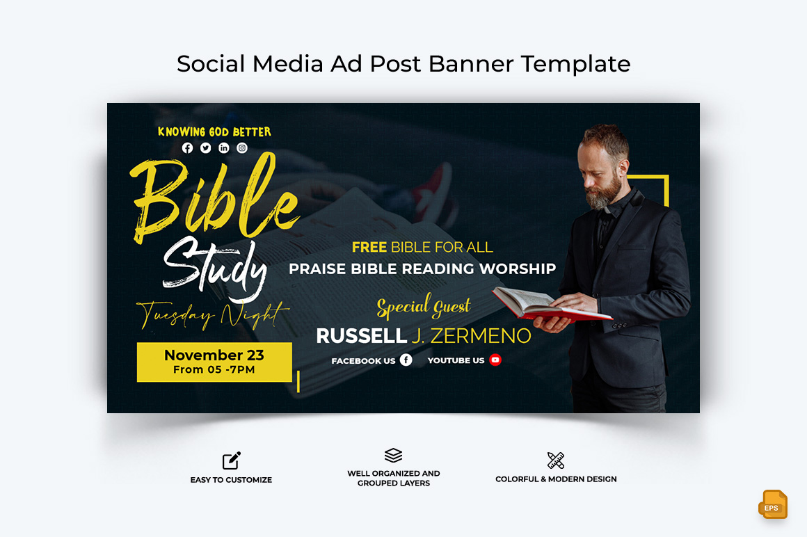 Church Speech Facebook Ad Banner Design-014