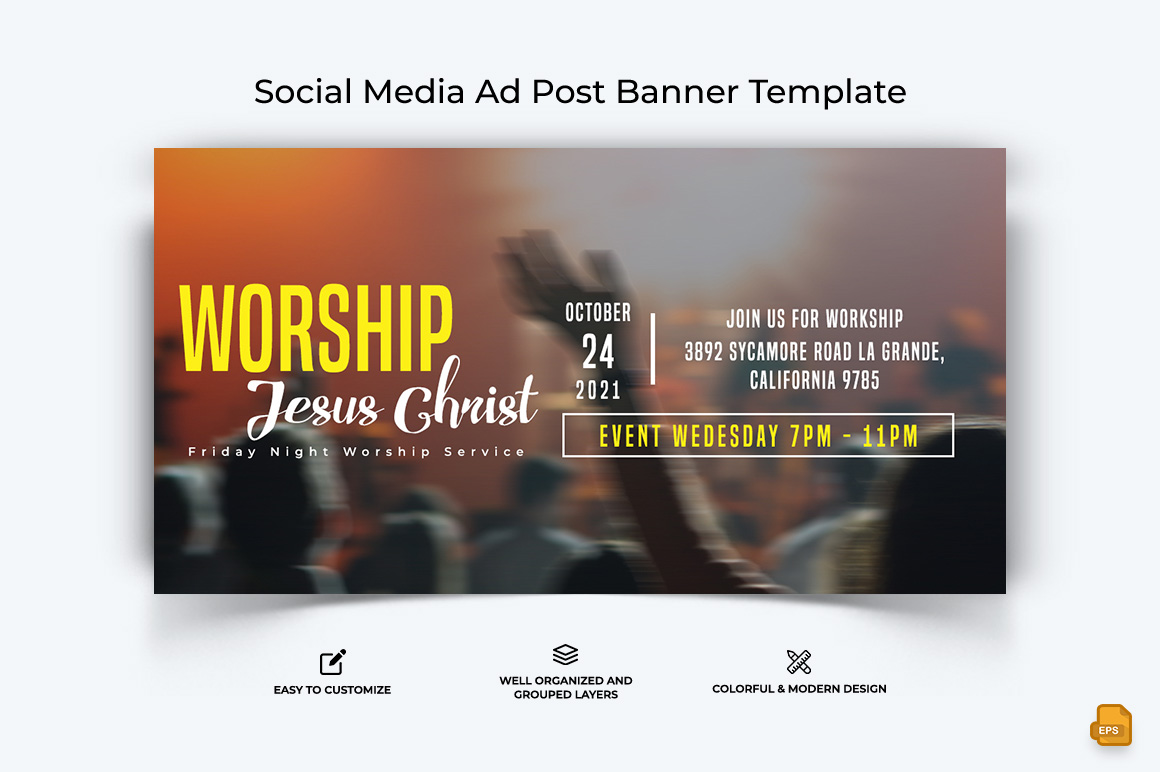 Church Speech Facebook Ad Banner Design-015