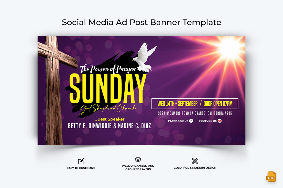 Church Speech Facebook Ad Banner Design-019