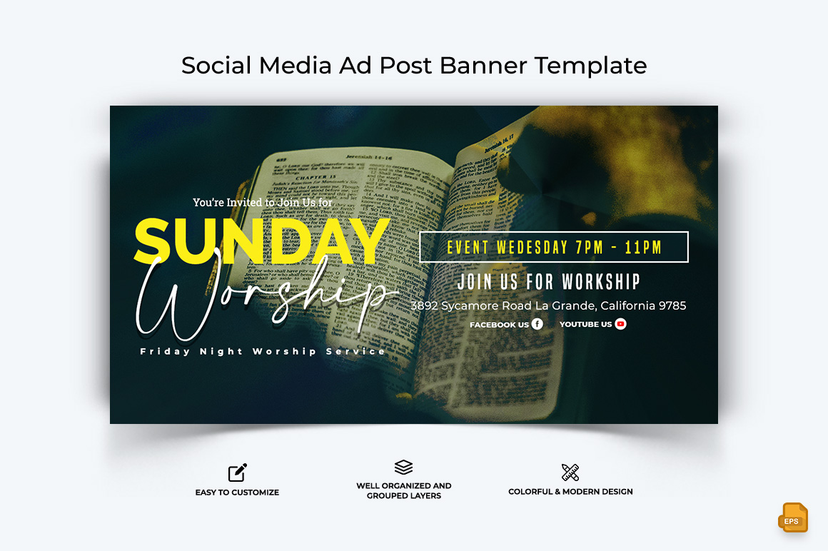 Church Speech Facebook Ad Banner Design-023