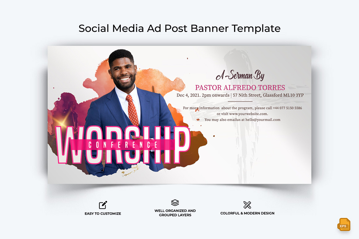 Church Speech Facebook Ad Banner Design-030