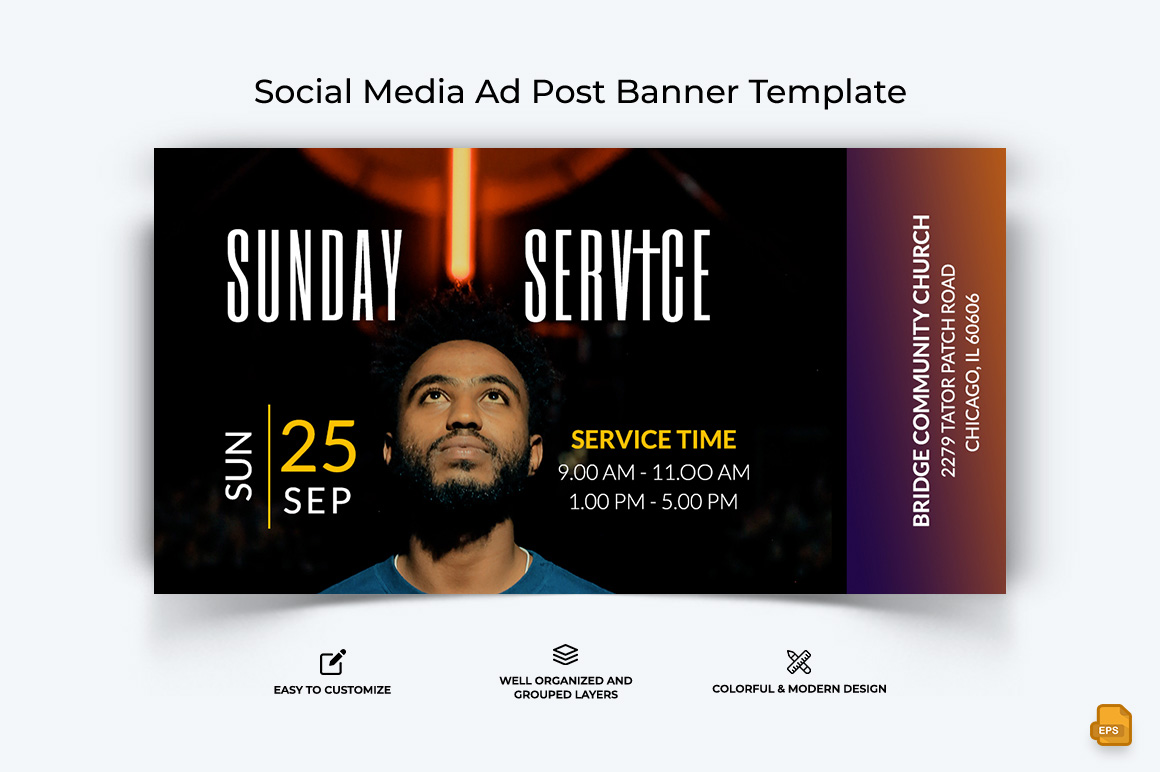 Church Speech Facebook Ad Banner Design-035