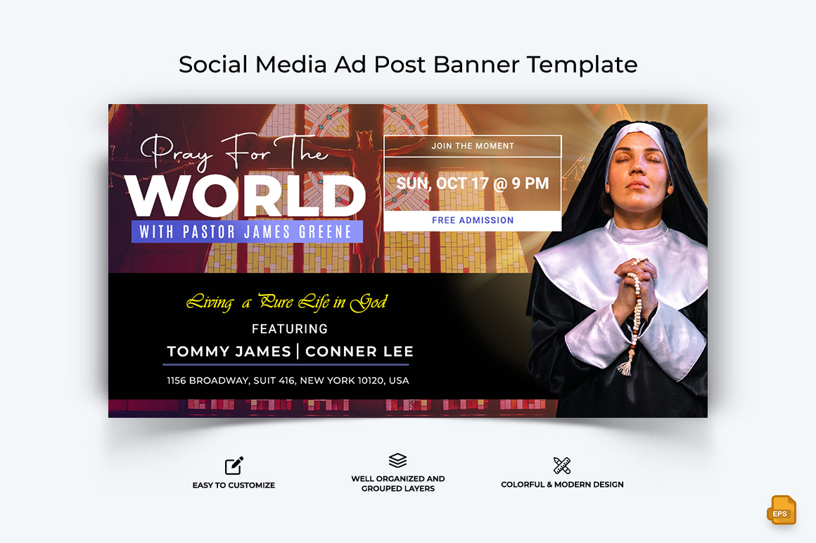 Church Speech Facebook Ad Banner Design-037