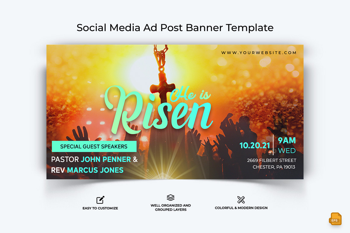 Church Speech Facebook Ad Banner Design-038