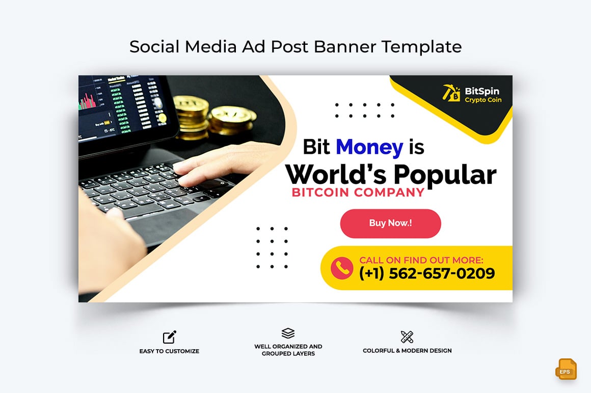 Cryptocurrency Facebook Ad Banner Design-014