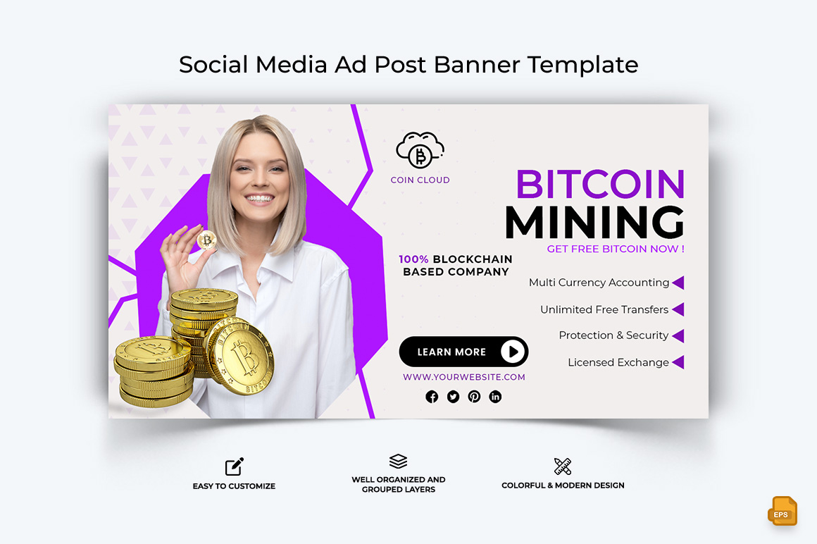 Cryptocurrency Facebook Ad Banner Design-035