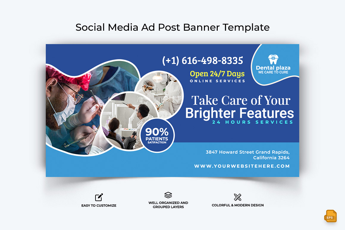 Dental Care Facebook Ad Banner Design-001