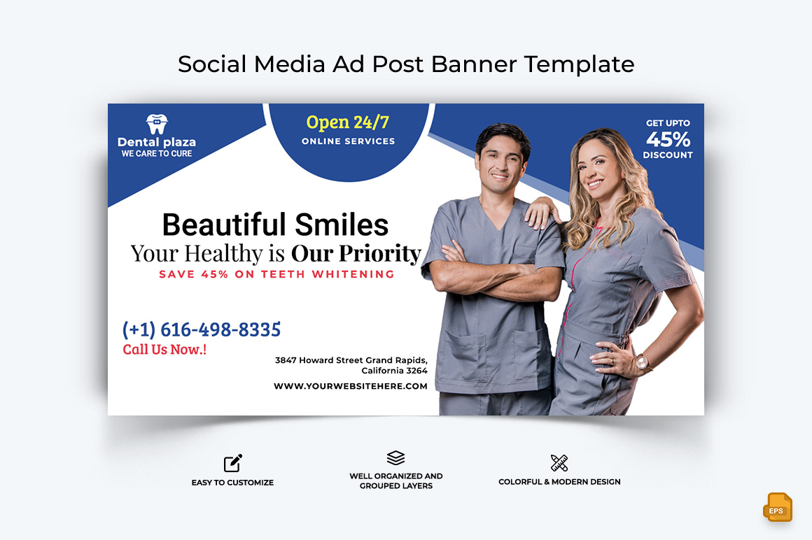 Dental Care Facebook Ad Banner Design-008