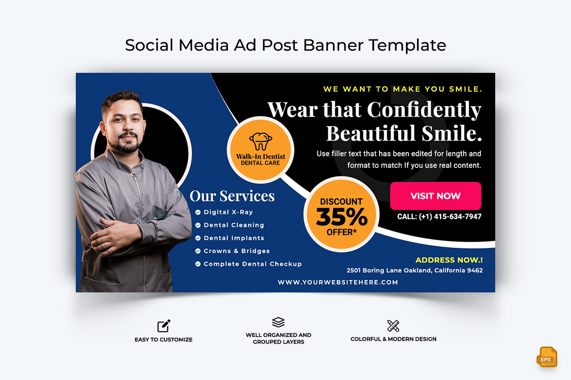 Dental Care Facebook Ad Banner Design-017