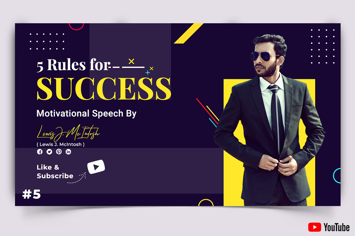 Business Service YouTube Thumbnail Design Template-15