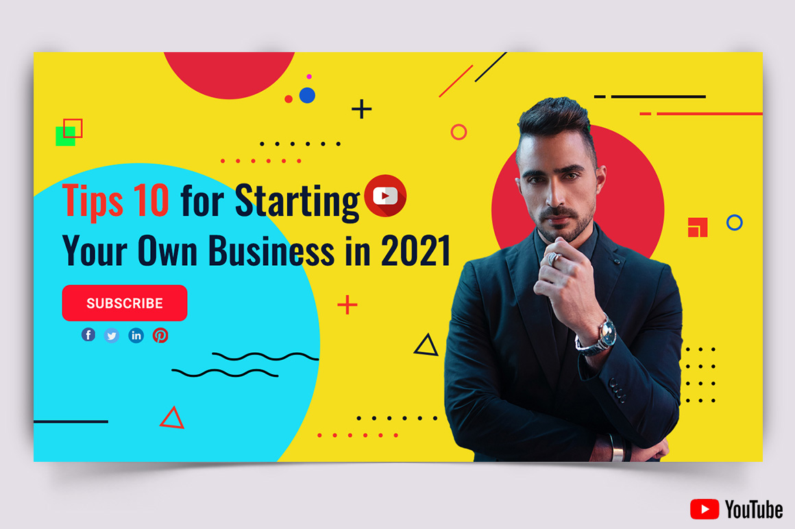 Business Service YouTube Thumbnail Design Template-35