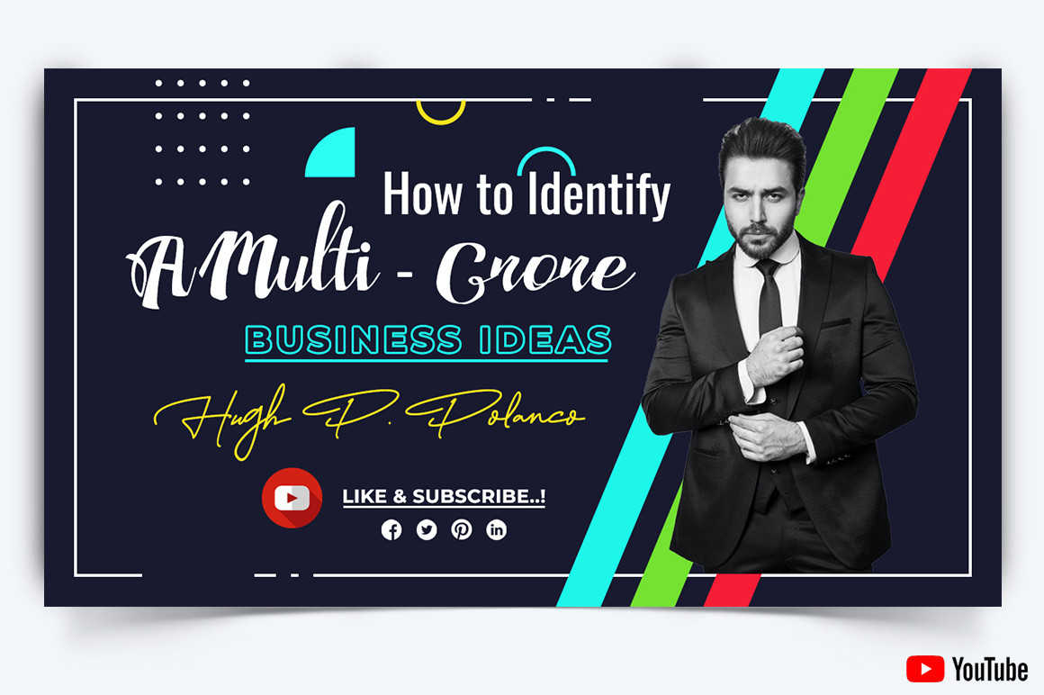 Business Service YouTube Thumbnail Design Template-45