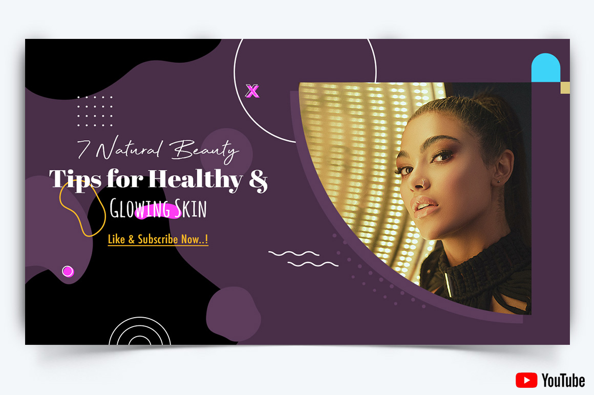 Beauty Tips YouTube Thumbnail Design Template-12