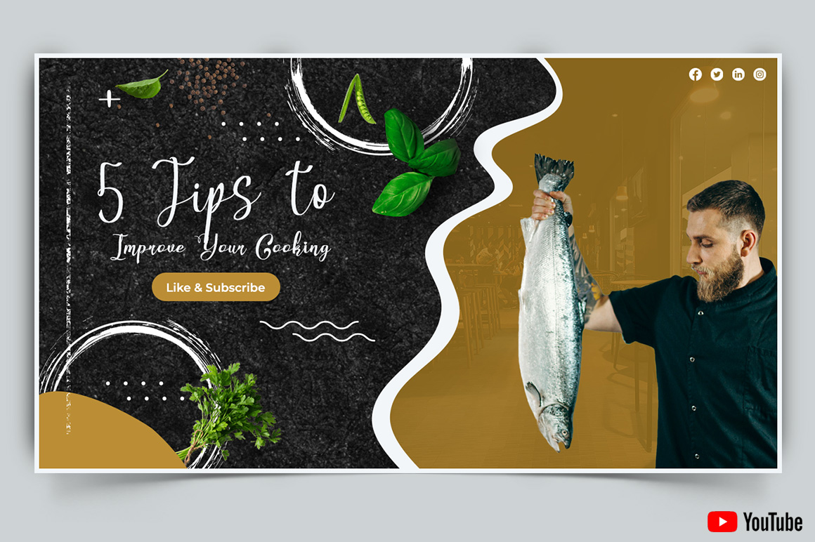 Chef Cooking YouTube Thumbnail Design Template-01