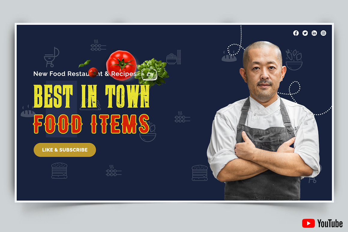 Chef Cooking YouTube Thumbnail Design Template-05