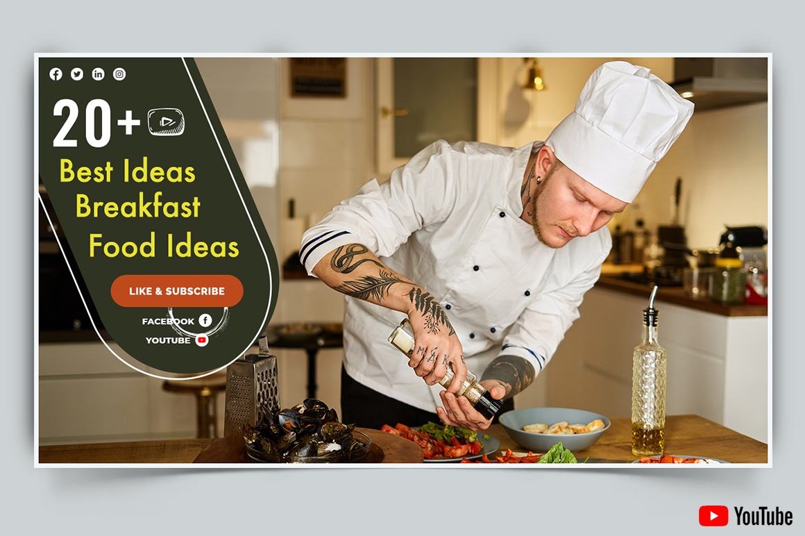 Chef Cooking YouTube Thumbnail Design Template-07