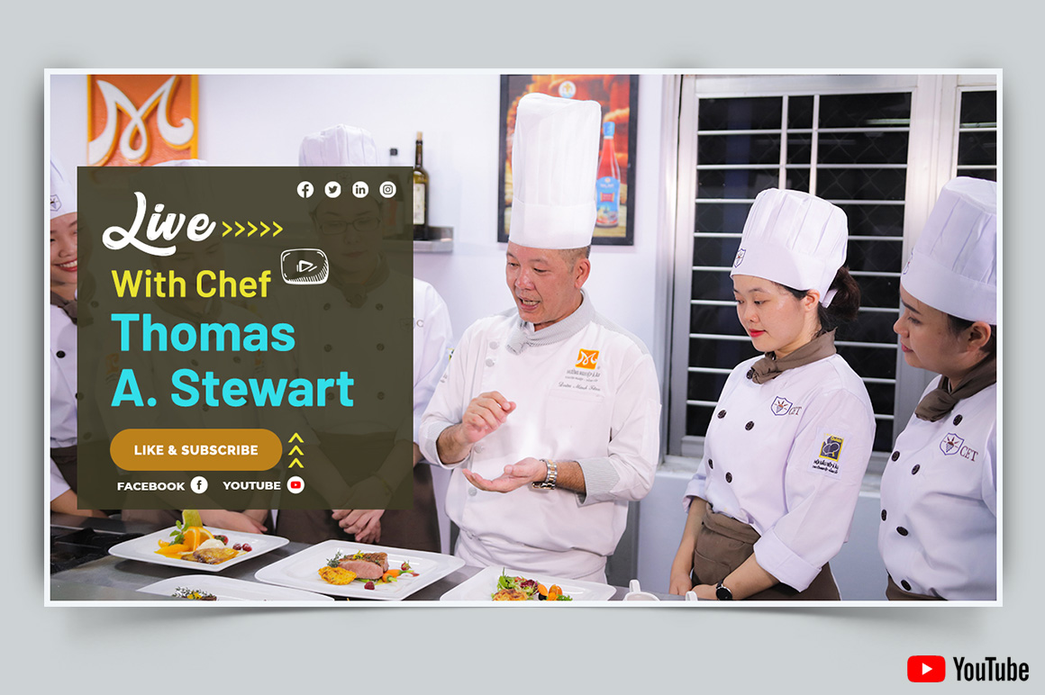 Chef Cooking YouTube Thumbnail Design Template-09