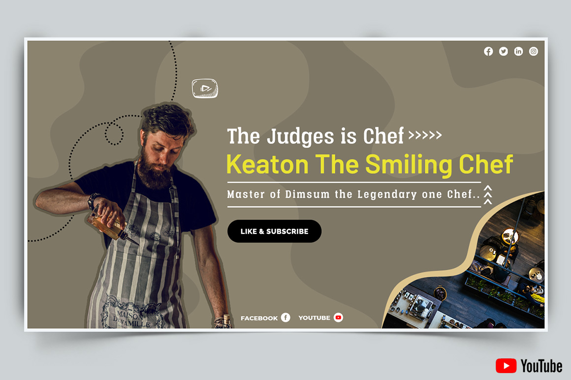 Chef Cooking YouTube Thumbnail Design Template-10