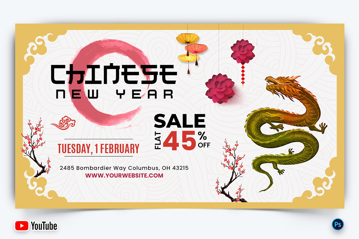 Chinese New Year YouTube Thumbnail Design Template-10