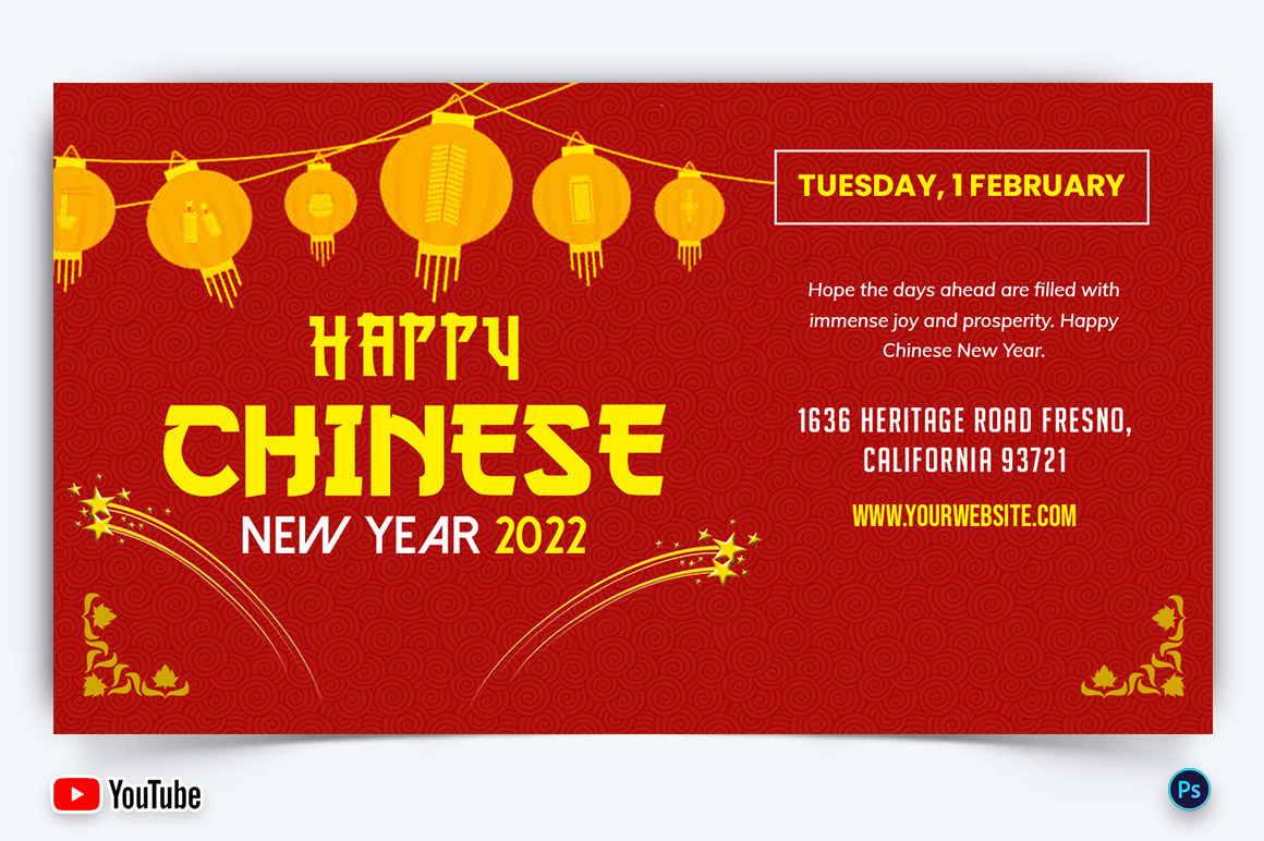 Chinese New Year YouTube Thumbnail Design Template-13