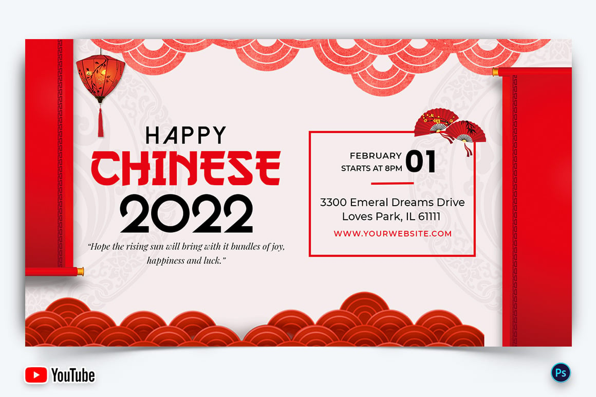 Chinese New Year YouTube Thumbnail Design Template-15