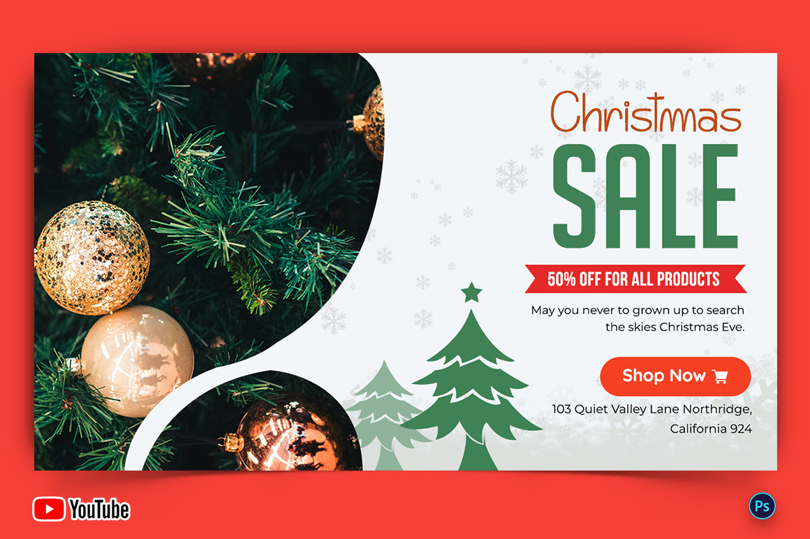 Christmas Sale Offers YouTube Thumbnail Design Template-03