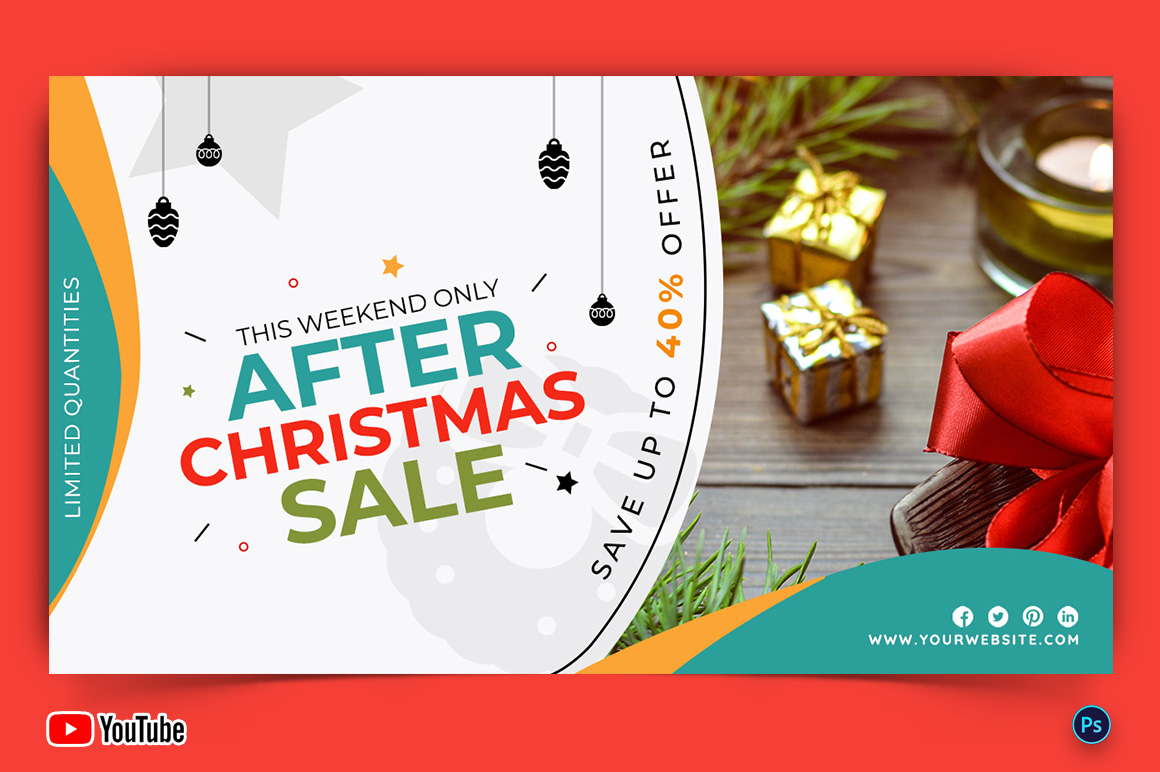 Christmas Sale Offers YouTube Thumbnail Design Template-04