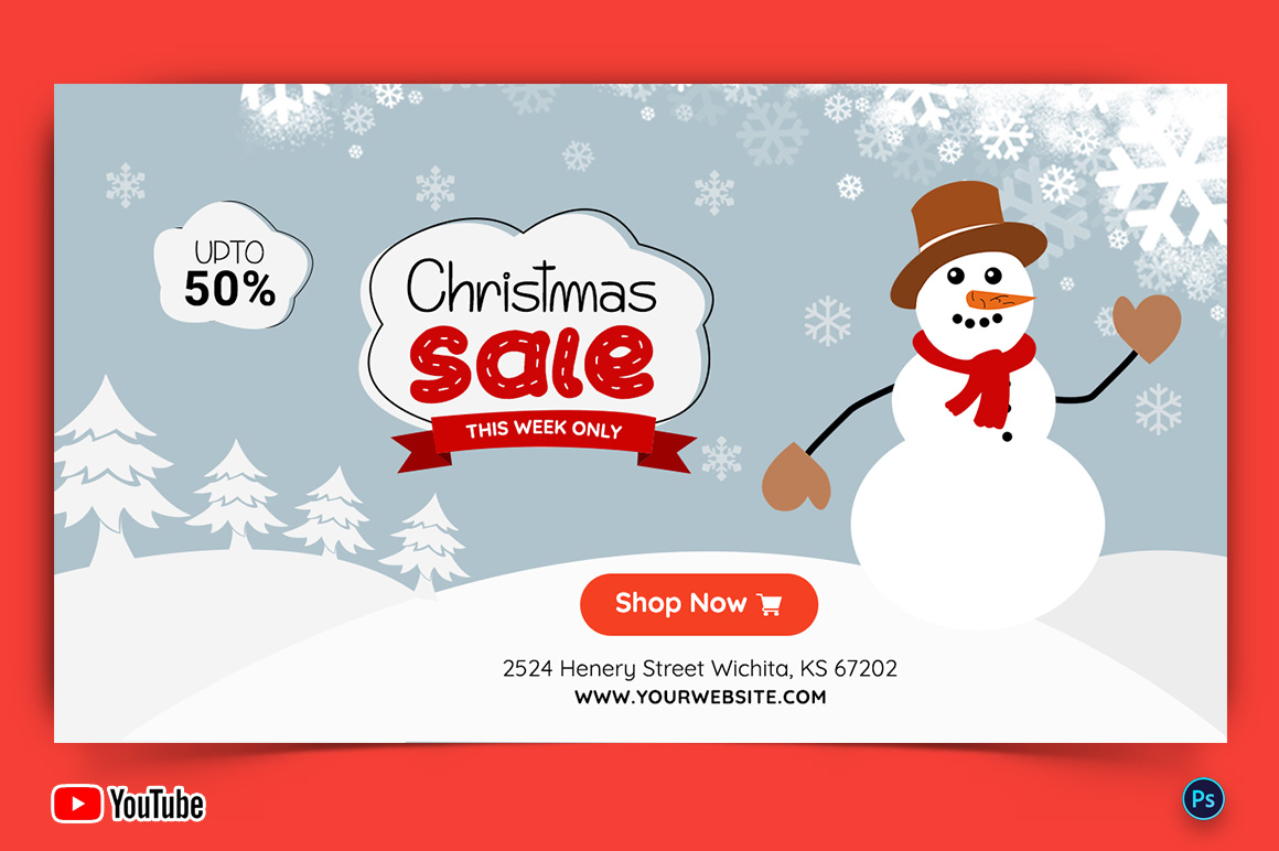 Christmas Sale Offers YouTube Thumbnail Design Template-06