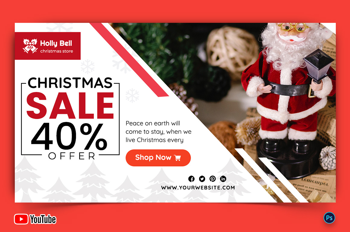 Christmas Sale Offers YouTube Thumbnail Design Template-07