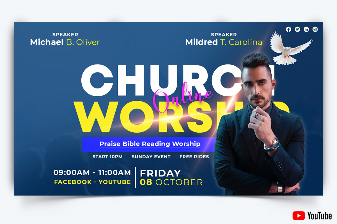 Church Speech YouTube Thumbnail Design Template-07