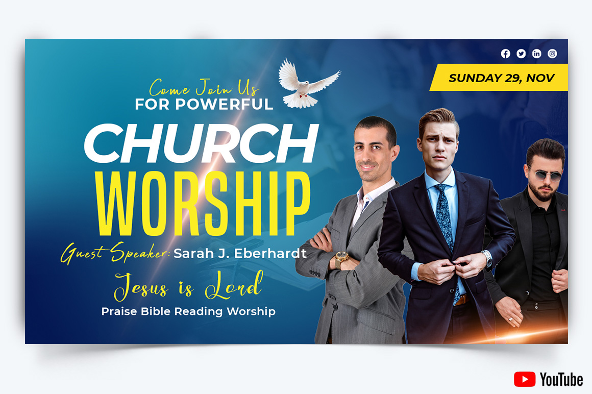 Church Speech YouTube Thumbnail Design Template-14