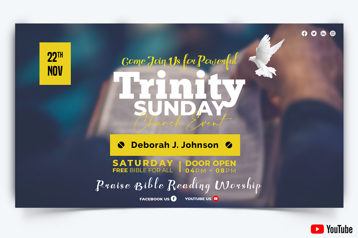 Church Speech YouTube Thumbnail Design Template-22