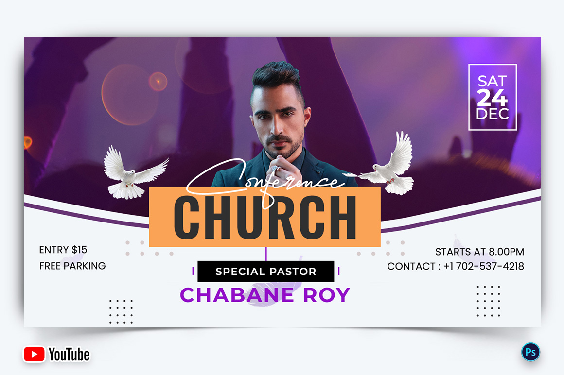 Church Speech YouTube Thumbnail Design Template-35