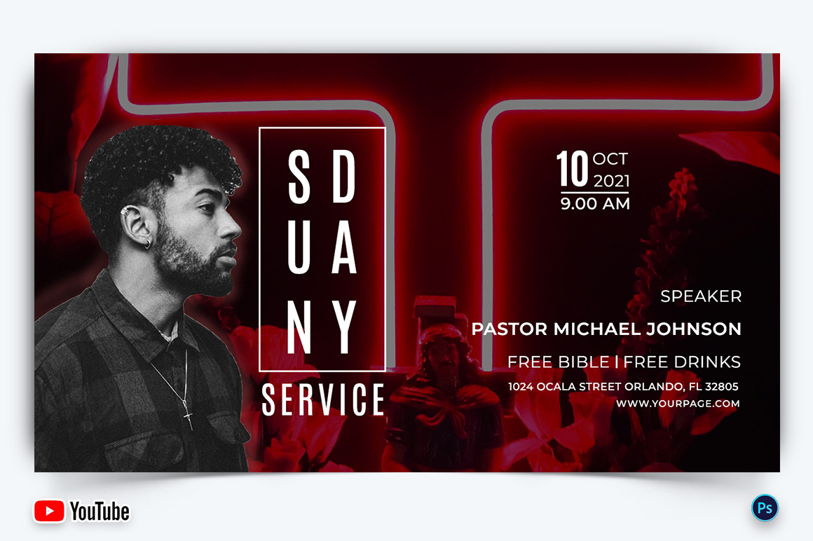 Church Speech YouTube Thumbnail Design Template-49