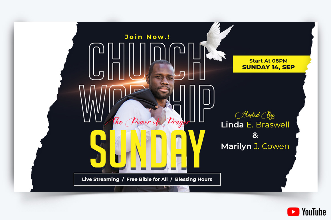 Church Speech YouTube Thumbnail Design Template-16