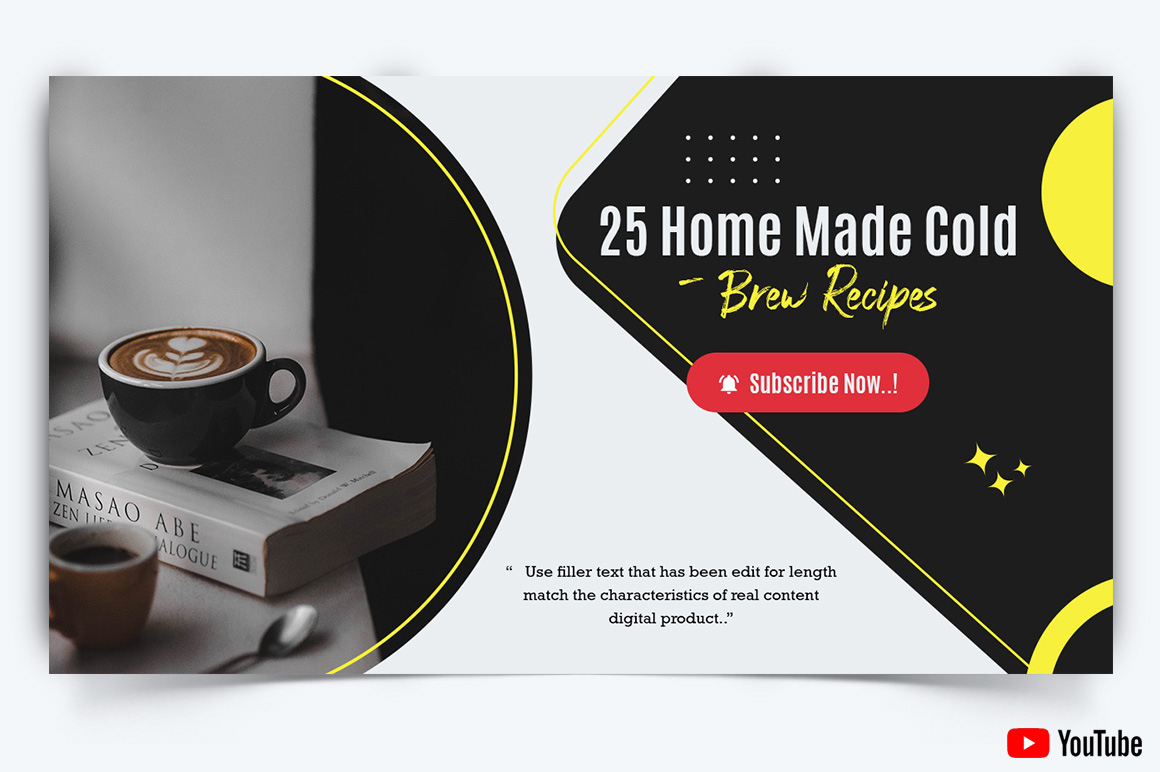 Coffee Making YouTube Thumbnail Design Template-04