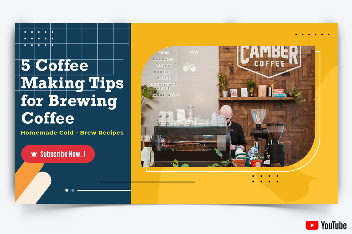 Coffee Making YouTube Thumbnail Design Template-10