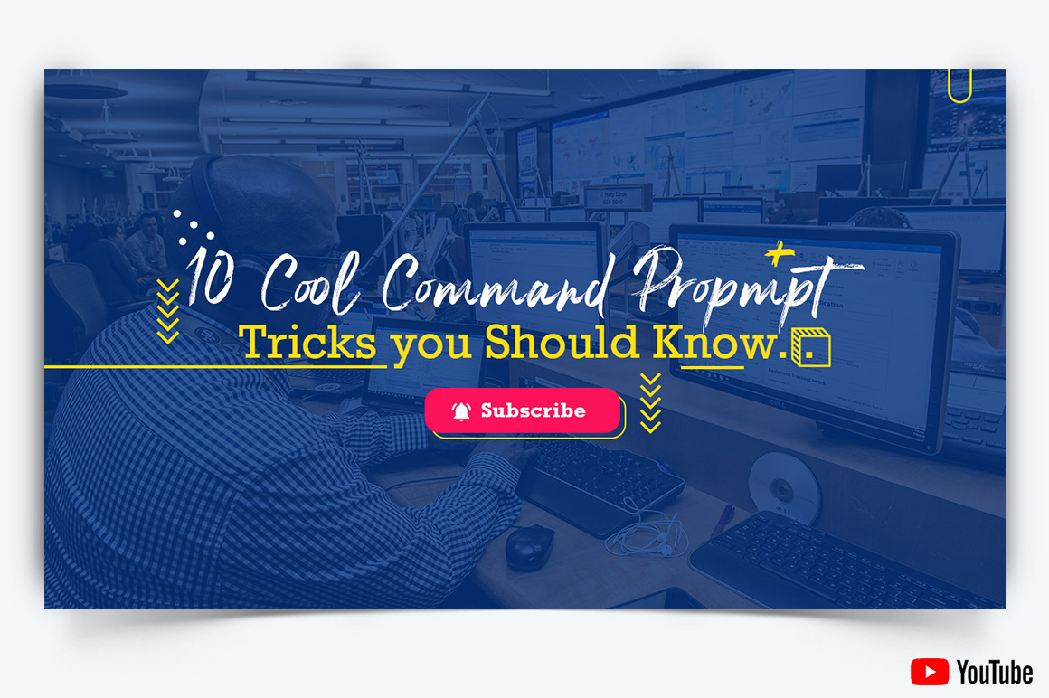 Computer Tricks and Hacking YouTube Thumbnail Design Template-06